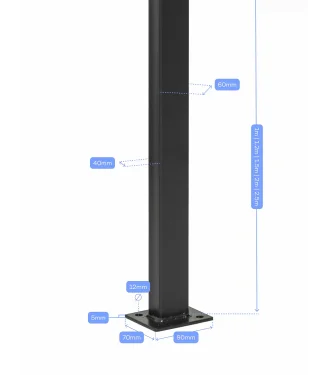 Колона поцинкована с планка и капачка